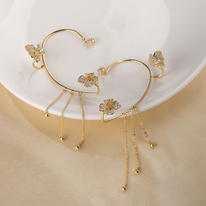 1 Pcs New Snowflake Butterfly Earrings No Pierced Ear Clip Earring All-match Fashion Accessories MNP