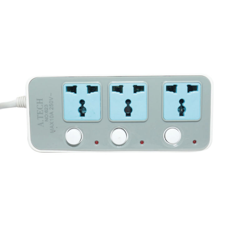 Multi Plug, Extension Chord, A.Tech Max 10A 250V 3 Meter