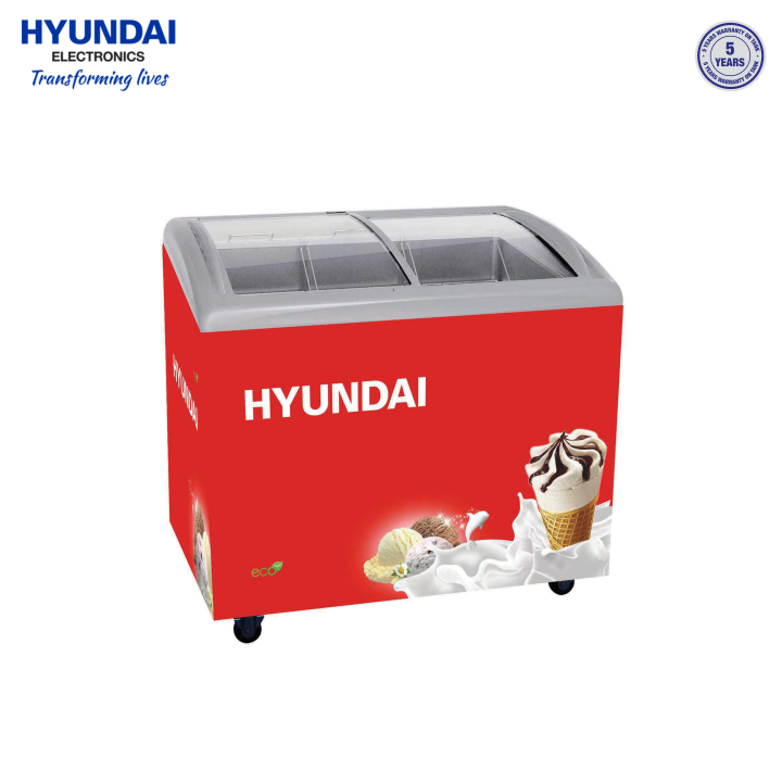 Hyundai 328 Ltr Curve Glass Top Chest Freezer | SD328 (HYU328CU)
