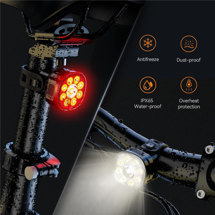 JINMY%202X%20Bike%20Lights%20%5B4+6%20Modes%5D,%20USB%20Rechargeable%20Bike%20Lights%20Front%20&%20Back,%20IP65%20Waterproof%20Bicycle%20Lights%20for%20Road%20Mountain%20-%20Image%202