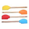 Silicone Spatula With Wooden Handle. 