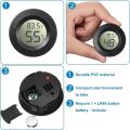 Gauge Round Shape Mini LCD Thermometer Electronic Sensor Mini Size Digital Hygrometer LCD Display Digital Readout Temperature Tester Room Temperature. 