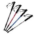 Adjustable Anti-Shock Hiking Walking Sticks  Strong Quick Flip-Lock And Comfortable Cork Grips( Color May Vary ). 