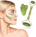 Jade Roller & Gua Sha Set for Face | Lymphatic Drainage Massage Tool | Anti-Aging Skin Tightening | Reduces Wrinkles & Fine Lines. 