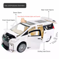 High Quality Simulation Toyota Alphard Car Model with Lighting Sound Open-able Doors Simulation Toy Inertia Car Toy Gift. 