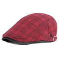 Stripe Lattice Beret Hat Women Men Plaid Visors Duckbill Herringbone Flat Cap. 