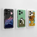 NEW totoro 3C outlets 2025 Covers For Tecno Spark Go 2024 Case Artistic Style Camera Protection Funda Liquid Silicone Phone Protector For Techno Back Cover. 