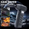 Portable 130000RPM Mini Violent Turbo Fan Brushless Motor Four Wind Speeds Electric Air Duster Quiet LED Lighting Vacuum Cleaner Combustion Support. 