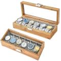 Pylon 3,6,10 12 Slots Bammboo Wooden Watch Collection Box Case Wrist Watch Storage Case for Women Men. 
