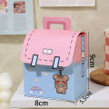 Cute School Bag Candy Box Mini 3D Cartoon Cookie Bag Schoolbag Gift Packaging Bags Snack Package Pouch For Kids Birthday Party Supplies Portable Storage Paper Bag. 