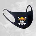 One Piece Anime Monkey D Luffy Strawhat Crew Symbol Multicolor Printed Black Korean Unisex Mask. 