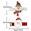 Cute Santa Claus Snowman Christmas Curtain Buckle Set of 2 Fastener Buckle Curtain Holdback Cartoon Curtain Tie Decoration Holiday Decor. 