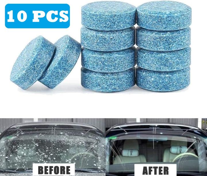 Car Windshield Washer Tablets – 10-Pack Effervescent Cleaning Solution for Streak-Free, Clear Glass & Improved Vision
