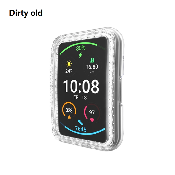 Dirty%20old%20%E3%80%90LuxeLoom123%E3%80%91Rhinestone%20Bumper%20Hybrid%20Shell%20PC%20Watch%202025%20New%20Cover%20For%20-HUAWEI%20Watch%20Fit%20Smart%20Protector%20-%20Image%202