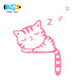 Switch Sticker Glow-in-the-dark Non-fading Night Indication Cartoon Sleepy Cat Switch Sticker for Living Room. 