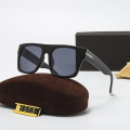 Tomford 22011 Korean Trendy Classic Unique Design Viral Tiktok Flat Black Fullrim Square Sunglasses For Unisex. 