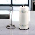 Modern Metal Paper Towel Stand -Freestanding Kitchen & Bathroom Tissue Roll Holder |  Paper With a Roll of Tissue. 