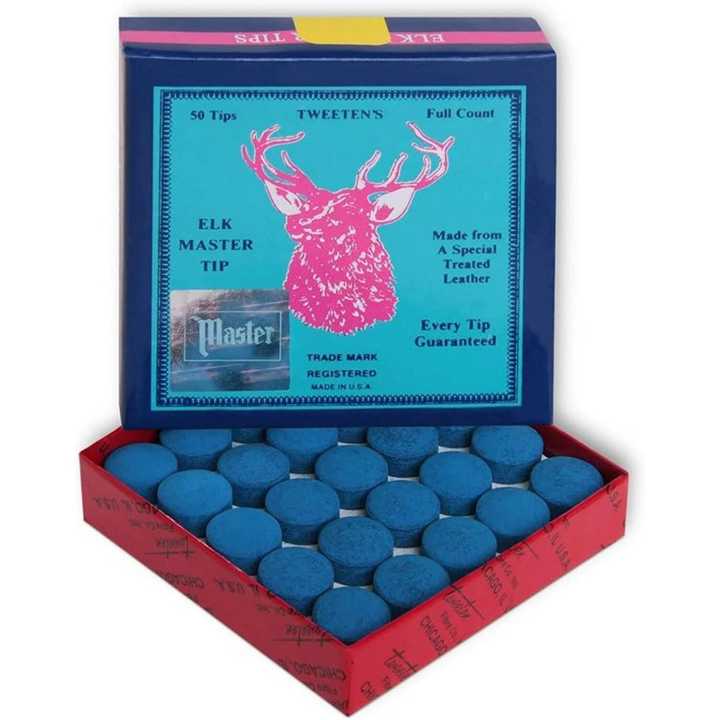 Tweeten Elk Master Billiard Pool Cue Tips - 1 Box - 50 Tips- 9 mm