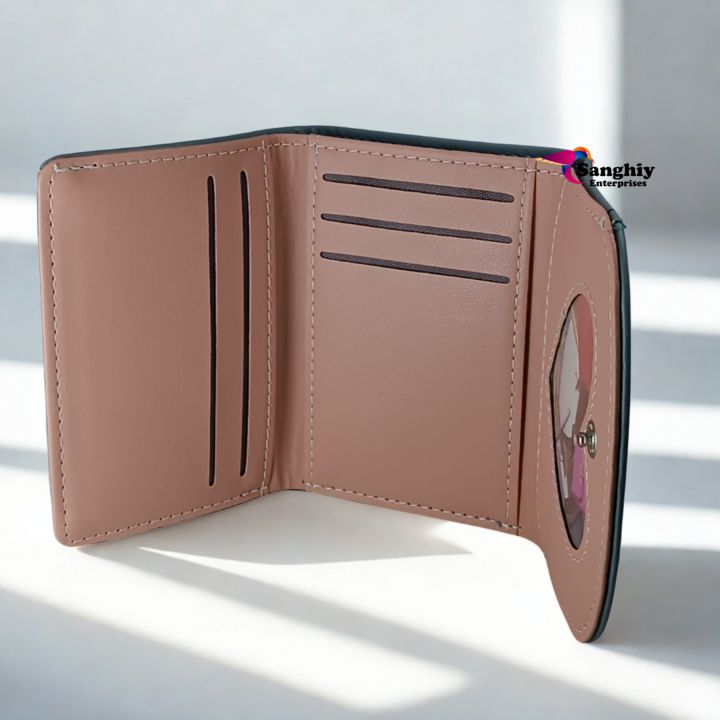 Lucky%20Cat%203%20Fold%20Slim%20Slime%20Simple%20Card%20Holder%20Wallet%20for%20Women/Easy%20Fit/Women%20Wallet/Slim/Cute%20Cat%20Wallet%20-%20Image%202