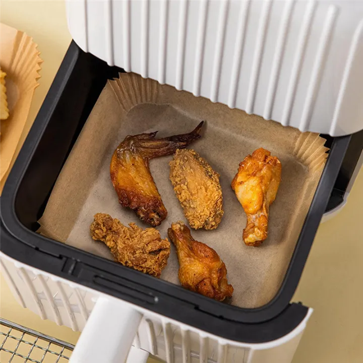 Sptrry100pcs%20Square%20Air%20Fryer%20Paper%20Pad%20Oil-Proof%20Paper%20Liners%20for%20Baking%20and%20Cooking%2017x17x4.5cm%20-%20Image%207