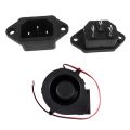 5x 3P IEC 320 C14 Male Plug Panel Power Inlet Sockets Connectors & 1pc DC 12V 0.36A 2Pin Computer PC Blower Cooling Fan. 