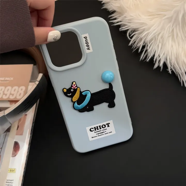 Sroof%20%20Case%20For%20iPhone%2012%2013%2014%2015%2016%20Pro%20Max%20New%20Silicone%20Niche%20Premium%20Feeling%20Four%20Color%20Bean%20Dog%20Embroidery%20Patch%20Phone%20Case%20Back%20Cover%20-%20Image%206