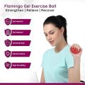 Flamingo Gel Exercise Ball For Wrist Muscles Strengthening And Stress Relief ( Soft Red ). 