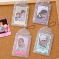 Pvc Card Holder Decorative Transparent 3-Inch Student Card Holder Pvc Card Holder for Student School Office Id Card Event. 