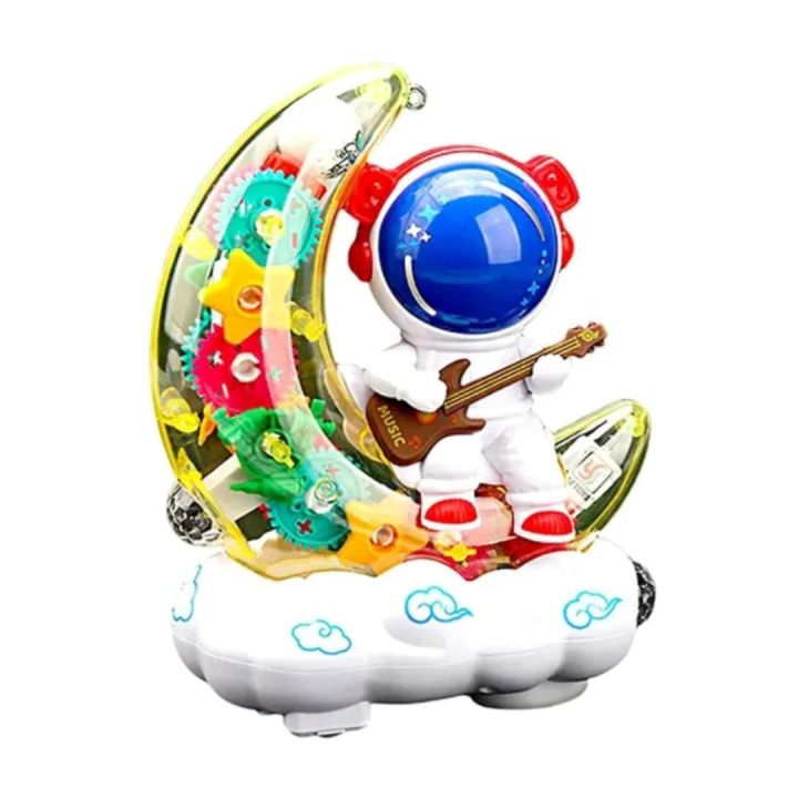 Electric Transparent Gear Moon Model – Moving Mechanical Gear Toy