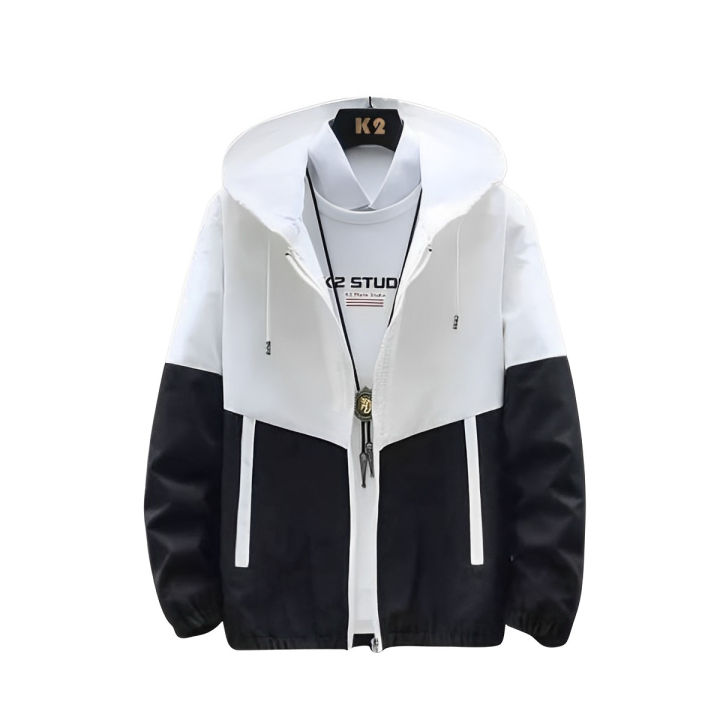 New Summer Men's Single Pcs  Black And White Patchwork Jacket