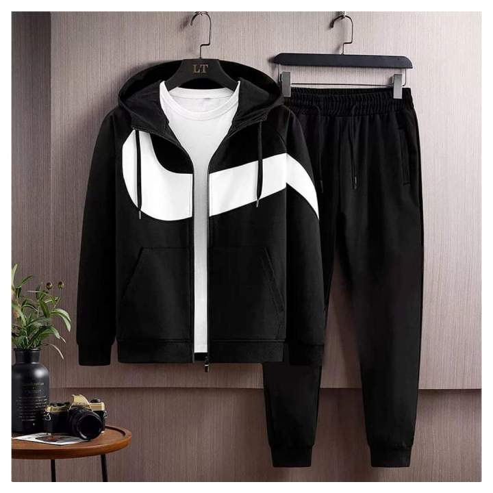 Men's Winter Inside Fleece Warm Stylist Hoodies And Joggers Tracksuit Set.#Black - Fashion | Joggers For Men | Men's Wear | Joggers | Hoodies |