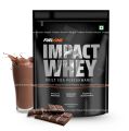 MuscleBlaze Fuel One Impact Whey Protein Powder 1kg / 2.2lbs Chocolate Flavor with 23g Protein per Scoop. 