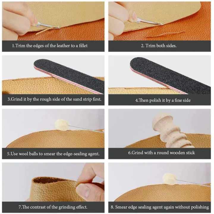 Leather%20Edge%20Beveler%20with%20Leather%20Skiving%20Tools,Daubers,Sanding%20Strip,%20Clips,Wood%20Leathercraft%20Edge%20Slicker%20Burnisher%20-%20Image%208