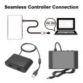 SALOMON Multiplayer Gaming Adapter Zero Latency Wireless Controller Adapter for Switch Plug-and-play Usb Game Controller Adapter with 2 Ports. 
