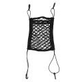 NAMUNY 3-Layer Car Mesh Organizer, Stretchable Seat Back Net Bag, Barrier of Backseat Pet Kids, Cargo Tissue Purse Holder, Driver Storage Netting Pouch. 
