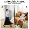 Tuya WIFI Human Presence Detector Respiratory Motion Detection Wireless Connection Smart Home Security Alarm. 