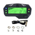 XHHDQES Universal Motorcycle Lcd Digital Meter Speedometer Odometer Tachometer 1000RPM Gauge for FZ16. 