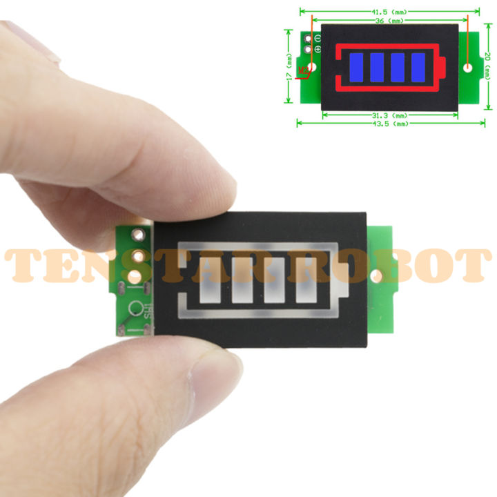 1S 2S 3S 4S Single 3.7V Lithium Battery Capacity Indicator Module 4.2V Blue Display Electric Vehicle Battery Power Tester Li-ion