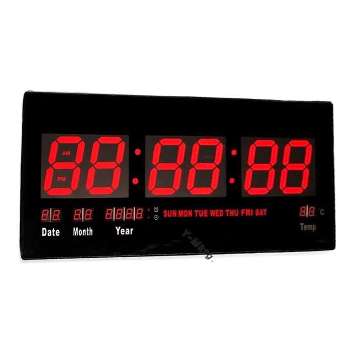 LED Digital Calendar JH4600 l Digital LED Wall Clock With Calendar and ...