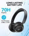 Soundcore H30i Wireless On-Ear Headphones, Foldable Design, Pure Bass, 70H Playtime, Bluetooth 5.3, Lightweight and Comfortable, App Connectivity, Multipoint Connection (Black). 