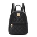Fashion Solid color Lingge Backpack Handbag Travel Bag PU Backpack Storage Bag Small School Bag Students. 