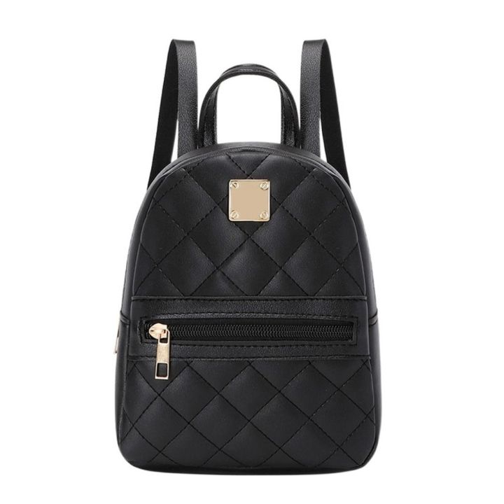 Fashion%20Solid%20color%20Lingge%20Backpack%20Handbag%20Travel%20Bag%20PU%20Backpack%20Storage%20Bag%20Small%20School%20Bag%20Students%20-%20Image%203