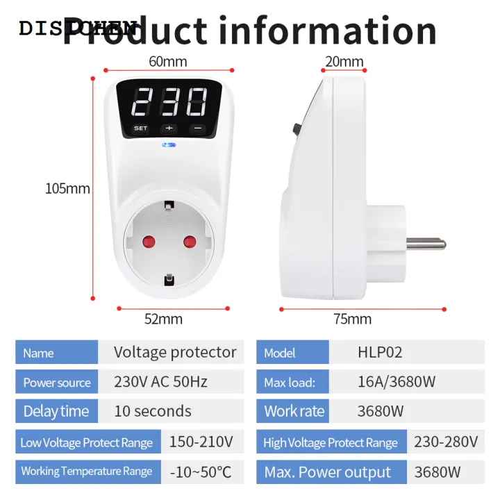 DISICHEN%20Automatic%20Voltage%20Protector%20Switch%2016A%20230V%20Adjustable%20Power%20Surge%20Protection%20EU%20Socket%20Type%20Volt%20Safe%20For%20Home%20Appliances%20-%20Image%204