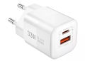 Wiwu USB & Type-C Fast Charger | Nano Gan Travel Charger | Model : Wi-U008 | 33W | 100% Genuine. 