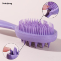 Sutuiying 2pcs/set Wheat Straw Double-side Hair Comb 200ml men Bottle Soft Luxury Silicone Hair Washing Brush Portable Salon Hair Styling Tools. 