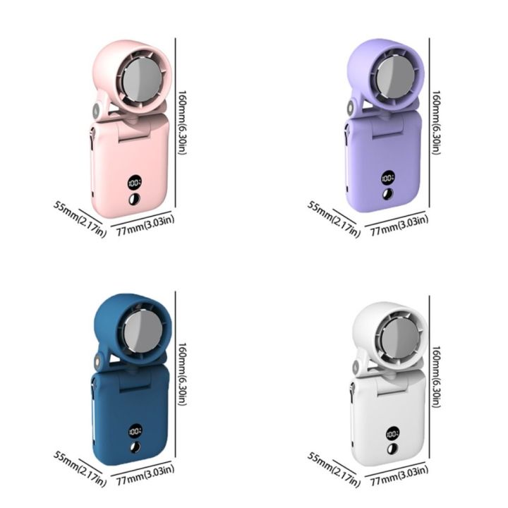 100%20Speeds%20High-speed%20Handheld%20Fan%20Double%20Shaft%20Hundred%20Gear%20Rechargeable%20Fan%20LCD%20Display%20Power%20Bank%20Personal%20Fan%20Neck%20Hanging%20-%20Image%202