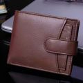 Trendy And Latest Brown/Black Leather Wallet With Button Closure Design For Men/Premium Quality Leather Wallet. 