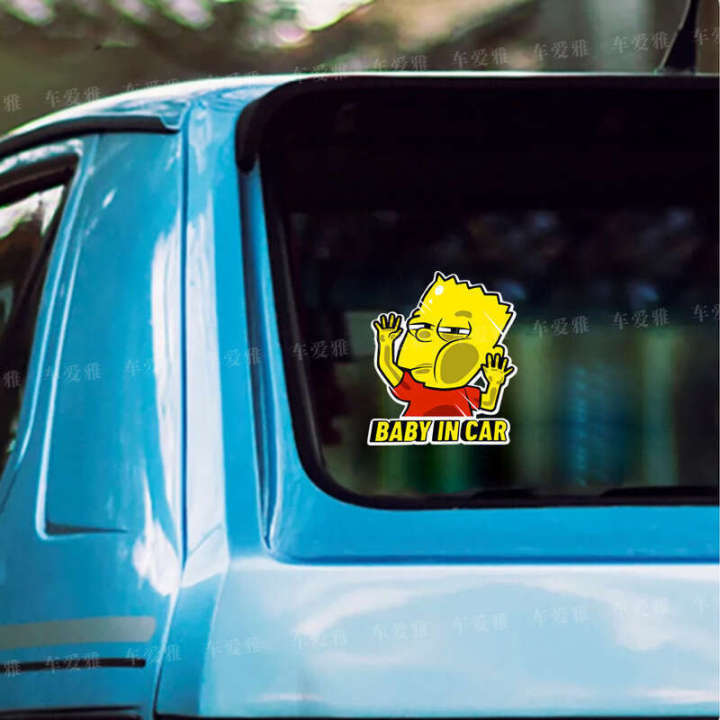 Simpson%20Fun%20Cartoon%20Scratch%20Car%20Motorcycle%20Decoration%20Body%20Window%20Waterproof%20Sticker%20-%20Image%205