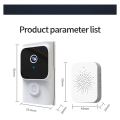 (GGBR) Tuya APP Free Cloud Storage WiFi Doorbell Low Consumption Visual Door Peephole Video Eye Night PIR Security Doorviewer,B. 