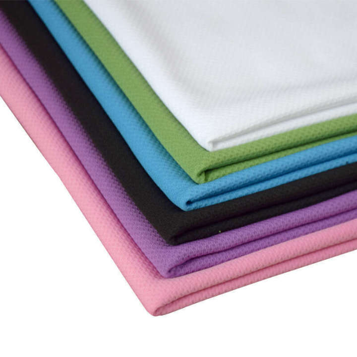 Hot Selling Sweat Absorbing Cooling Honeycomb Jacquard Mesh T-Shirt Sports Cold Sensation Towel Functional Fabric